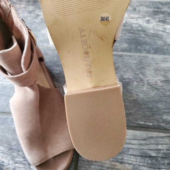 NEW Sole Society Tracy Block Heel Sandal Bootie - Picture 5 of 7